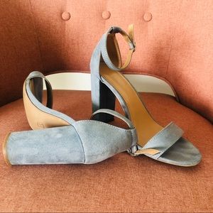 Blue Suede High Heels